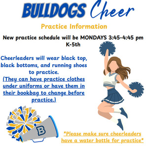 Revised Bulldog Cheerleader Information ⁉️ Join our Cheer Club ‍♂️